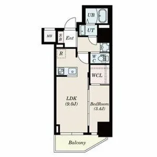 セレニテ本町リアン【9階】の間取り