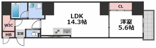 ARTFORM天満橋【14階】の間取り