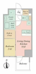 セレニテ東梅田アリエ【11階】の間取り