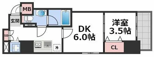 イグレック南本町【11階】の間取り