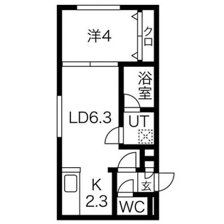 WIND HILLS West12【4階】の間取り