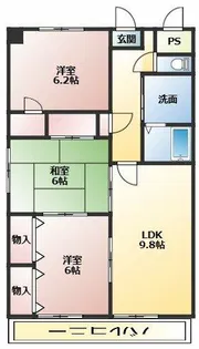 グレース小川【301号室】の間取り