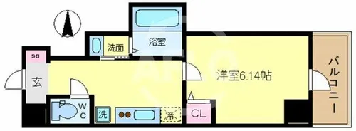 グランパシフィック玉出【8階】の間取り