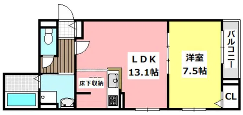 ブリーゼ・アール【1階】の間取り