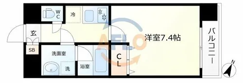Pi’ece charmante Fukushima【8階】の間取り
