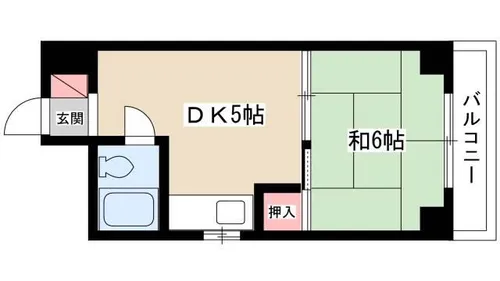 赤門サンライフマンション【406号室】の間取り