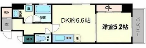 フレンシアノイエ内本町【5階】の間取り