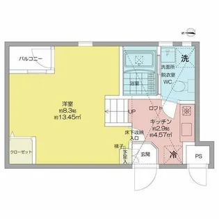 ノヴェル千代田【102号室】の間取り