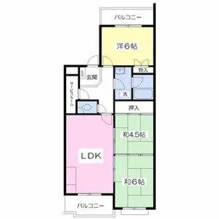 サンシティ今寺【403号室】の間取り