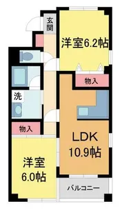 花屋敷ガーデンヒルズ【107号室】の間取り