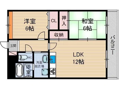 エステート【1階】の間取り