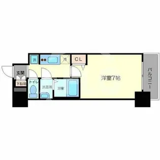 プレサンス大阪福島シエル【6階】の間取り