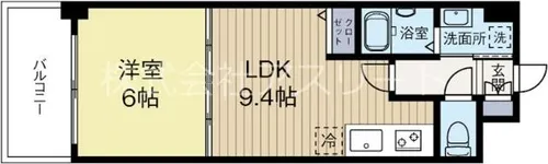 クレベール博多【4階】の間取り