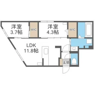 ラグランジュ円山【2階】の間取り