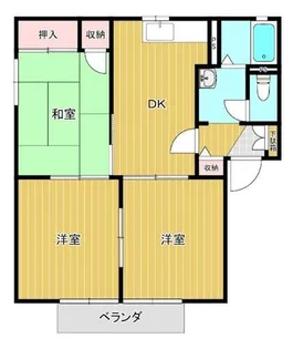 コーポコスモスⅡ【102号室】の間取り