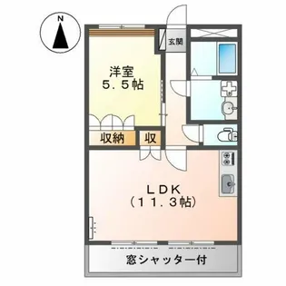 ノーザン ハイム【1階】の間取り