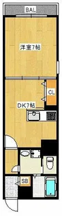 FUKUE BLD 松ヶ枝町【3階】の間取り
