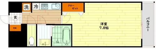 大阪府大阪市東成区大今里南5丁目【マンション】の間取り