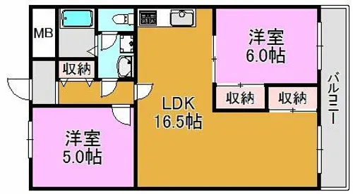 長田センタービル【10階】の間取り