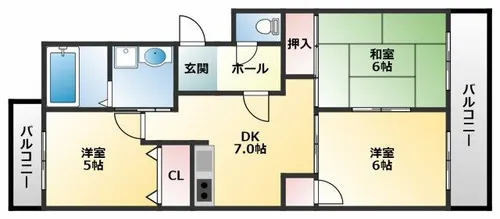 サンハイム南山本【2階】の間取り