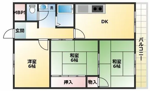 ハッピーコーポレート【2階】の間取り