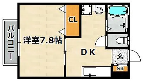 蓮宮ハイツ【2階】の間取り