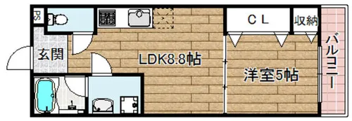 ベル・プレアリー高槻Ⅲ番館【2階】の間取り