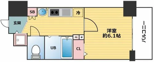 プレサンス梅田北パワーゲート【11階】の間取り