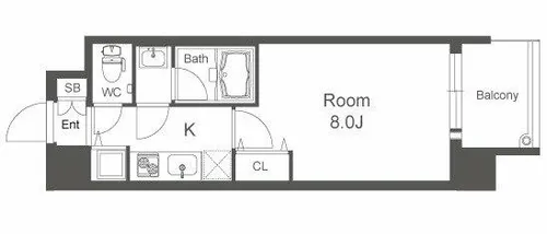 アドバンス大阪城ラディア【6階】の間取り