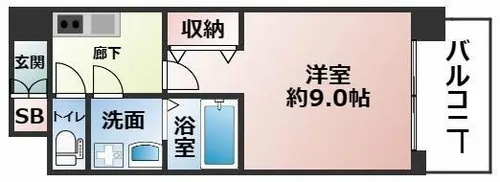 ララプレイス大阪城公園ノルド【10階】の間取り