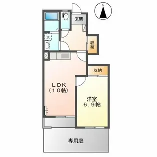 アシューレ広【1階】の間取り