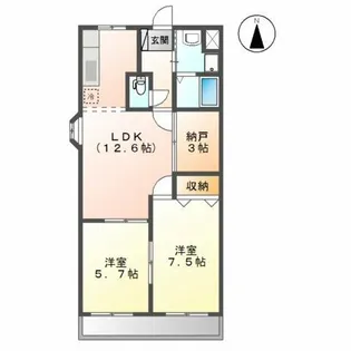 ビューティーハイム138【2階】の間取り