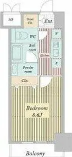 レジディア高岳【9階】の間取り