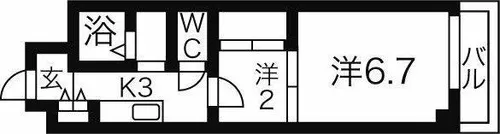 シャルマン上ノ宮【4階】の間取り