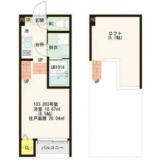 ハーモニーテラス上飯田西町【2階】の間取り