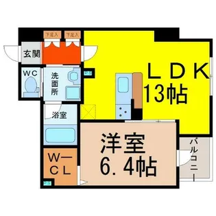 ルーエ錦【6階】の間取り