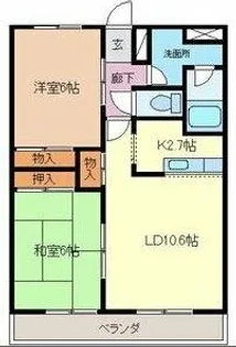 グランドールパレス【305号室】の間取り
