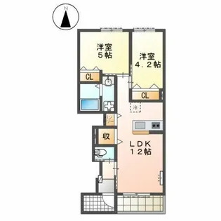 カーサ シエル【1階】の間取り