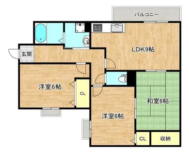 メイプルコートWEST【1階】の間取り