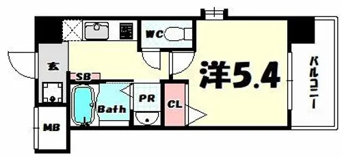 スプランディッド元町山手【6階】の間取り