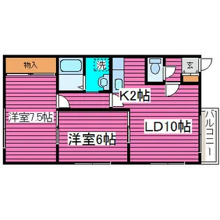 エメラルドハイツ【201号室】の間取り