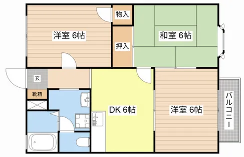 グリーンハイツ堅田【201号室】の間取り