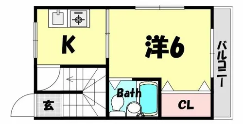 1Kの間取り画像