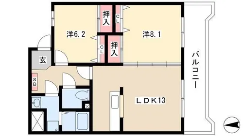 レジデンス新川【5階】の間取り