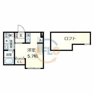 レジア大今里【2階】の間取り