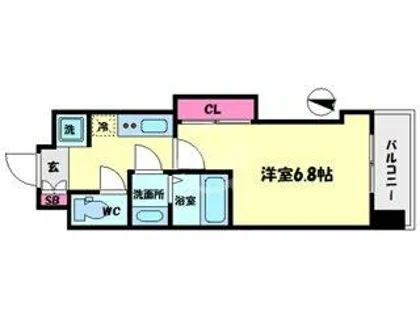 Luxe難波西Ⅲ【9階】の間取り