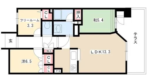 aLATO白壁東【3階】の間取り