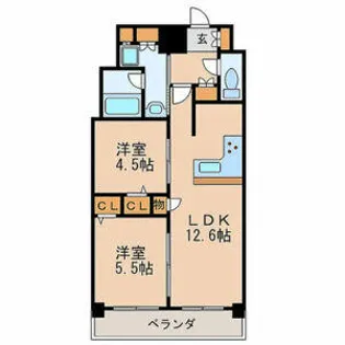 プレサンスジェネ丸の内【13階】の間取り