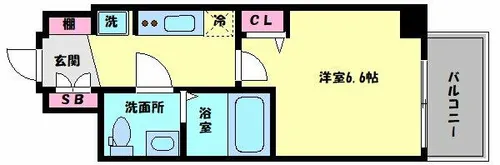 ワールドアイ阿波座WEST【5階】の間取り