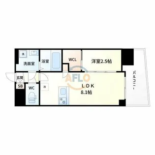 セレニテ新大阪ミラク弐番館【6階】の間取り